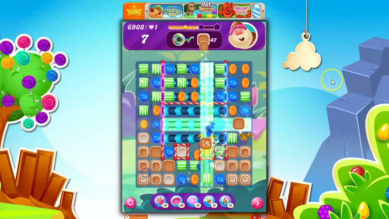 Candy Crush Level 6908 Talkthrough, 22 Moves 0 Boosters - YouTube