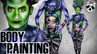 Dr Monroes Ghost Train- Airbrush Body Paint - Bodycraft Festival 2017 - Misskatemonroe.co.uk