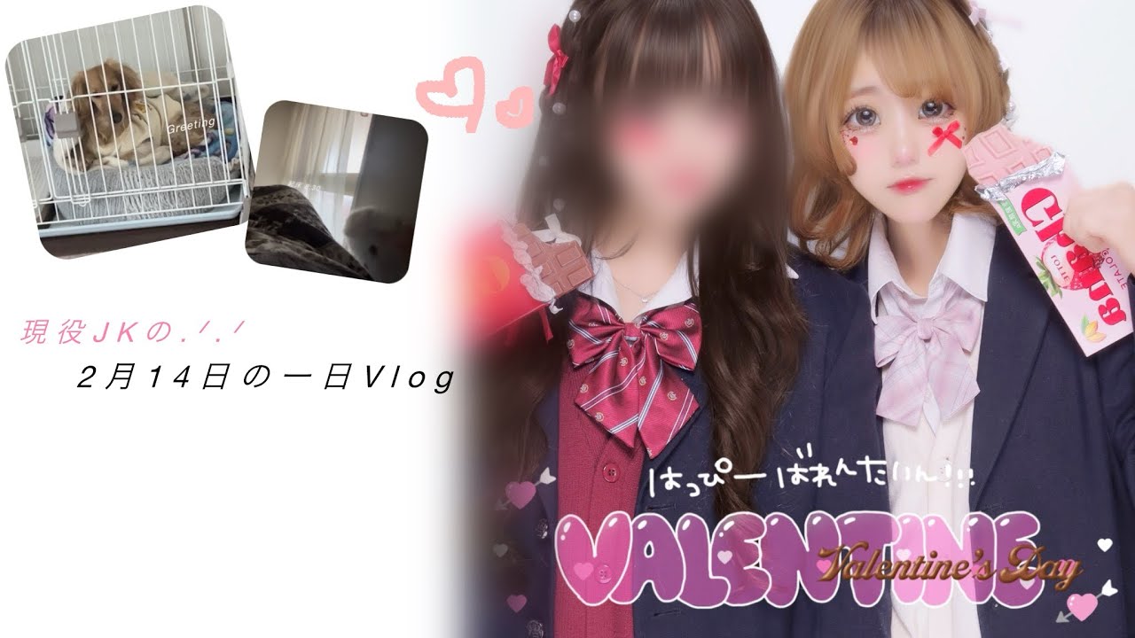 【JKの一日】バレンタインプリを撮る日のJKVlog🙈💝