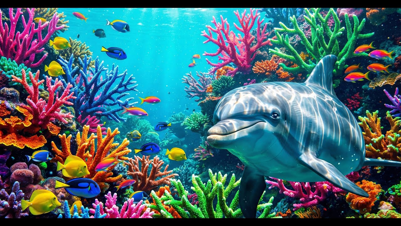 Deep Ocean Aquarium Ambience 🌊 Real Water Bubble Sounds • No Music • Relax & Sleep