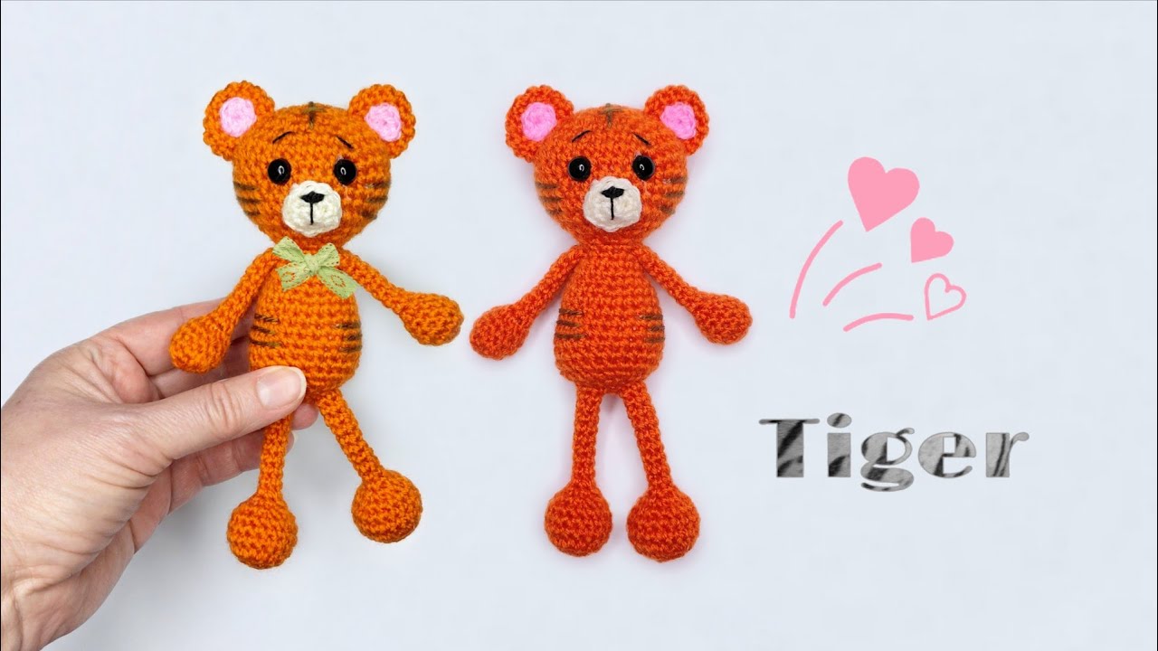 🔥Как сделать тигра амигуруми пошаговое вязание крючком💛 