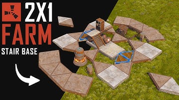 The ULTIMATE 2X1 STAIR Base | Defendable FARM | Chickens & Bees | Refinery | SOLO/DUO | RUST 2025