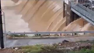 Flash flooding at Taum Sauk Dam in Lesterville, Missouri