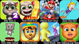 Tom Gold Run,My Talking Cat Tommy,Mario Kart Tour,My Tom 2,My Pinocchio,Save The Girl,Tom Cake… screenshot 3