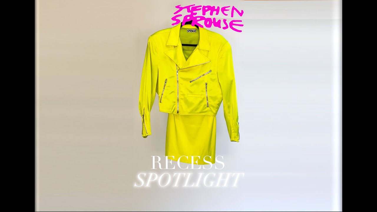 STEPHEN SPROUSE DAY-GLO MOTO JACKET AND SKIRT SET – Recess
