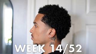 1 Year Hair Growth Journey: The Lowest Taper (Week 14/52)