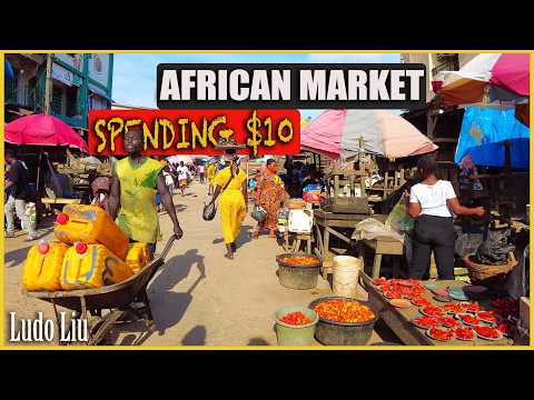 What $10 Can Buy You in a African Market, Lagos Nigeria 4K