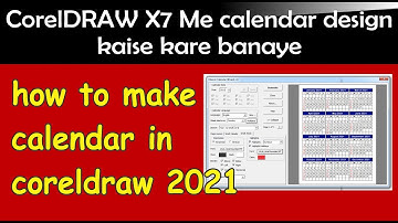 CorelDRAW X7 Me calendar design kaise kare banaye | how to make calendar in coreldraw