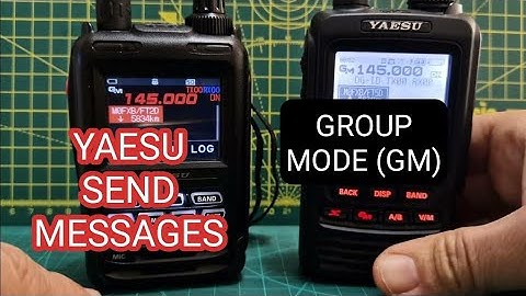 YAESU FT5D/FT2D Sending Mesages Group Mode (GM)
