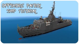 How to Build a Military Ship in Minecraft (Offshore Patrol) Minecraft Military Ship Tutorial