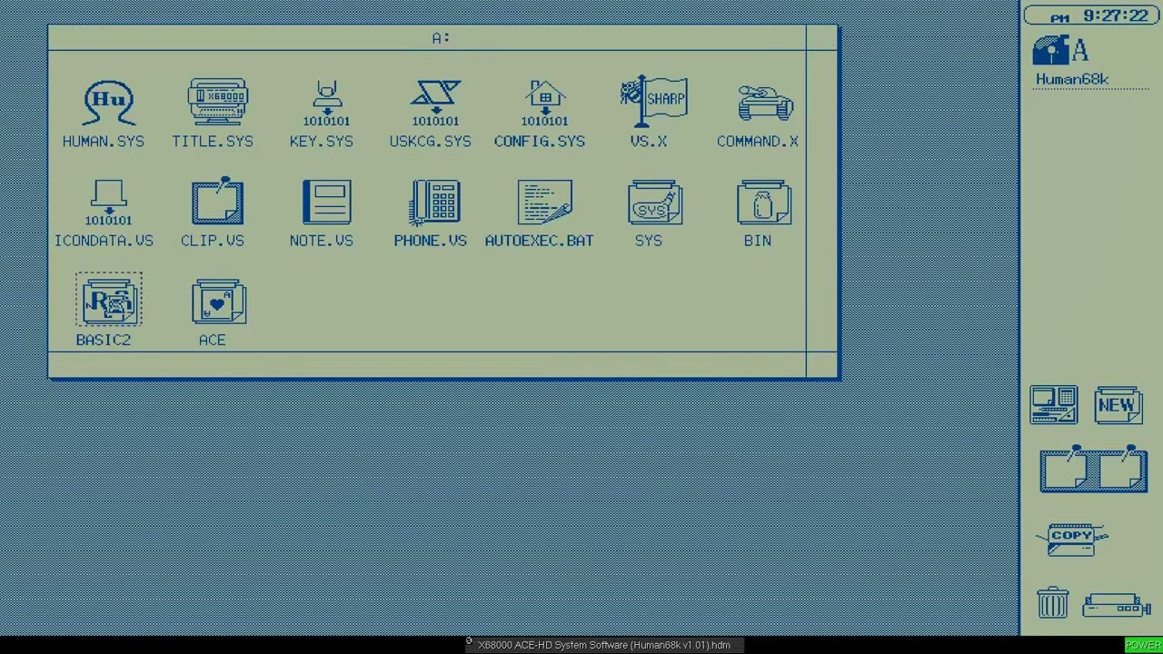 X68000 ACE HD System Software Human68k v1 01 SHARP X68000 X 68000