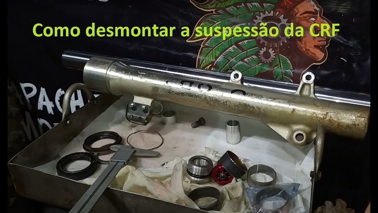 como desmontar a suspenção da CRF 230 - como trocar o retentor da bengala e diagnosticar o cojunto