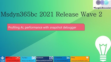 Profiling AL Performance with Snapshot Debugger.