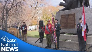 Gathering held at national monument for National Indigenous Veterans Day | APTN News