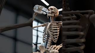 Funny Skeleton Drinking Water 😂💀 #shorts#trending #shortsviral #youtube #follow