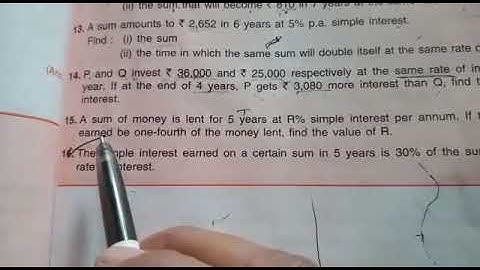 Q15 ,16 of ch-10 Simple interest class VII Maths by love with mathematics
