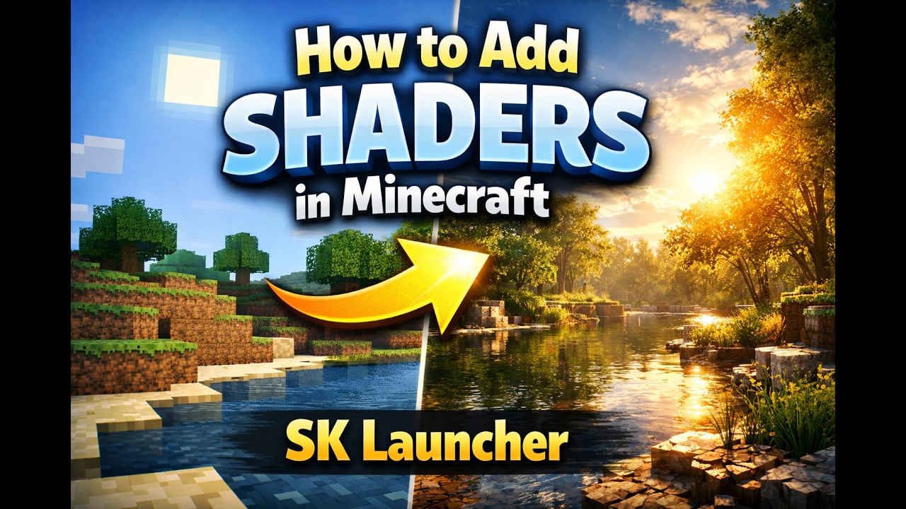 How to Add Shaders in SK Launcher 🔥 | Make Minecraft Look REAL - YouTube