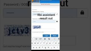 rbi assistant result out #rbiassistant #rbi #sbi #ibps #resultout