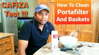 How to Clean Portafilter and Filter Baskets using Cafiza Urnex