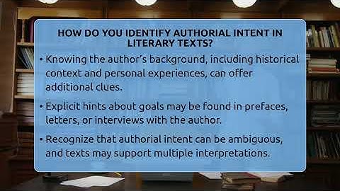 How Do You Identify Authorial Intent In Literary Texts? - The Prose Path