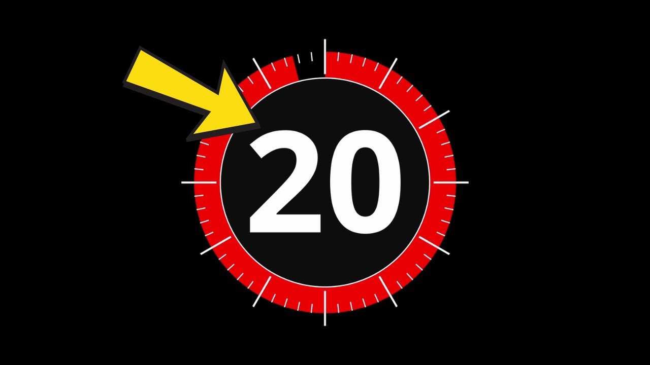 Amazing 20 SECONDS Animated Timer For Editing Videos