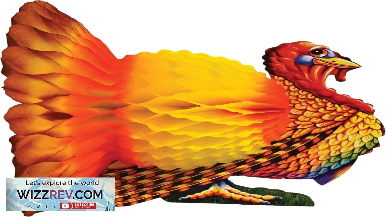 Центральная часть стола Beistle Tissue в форме индейки, 12 дюймов, в форме сот, украшение для Дня...