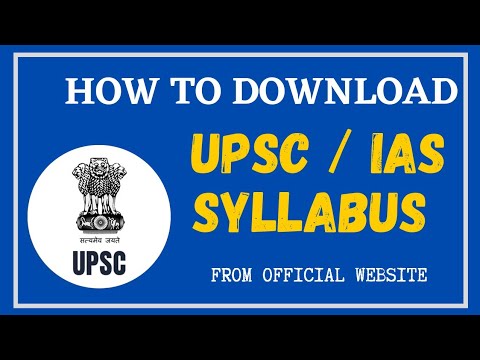 HOW TO DOWNLOAD UPSC/IAS SYLLABUS FROM OFFICIAL WEBSITE | UPSC CSE KA SYLLABUS KAISE DOWNLOAD KARE
