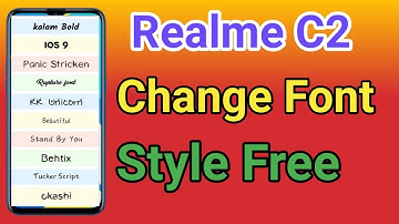 How To Change Font Style Realme C2 | How To Download Font Style Realme C2 font style change