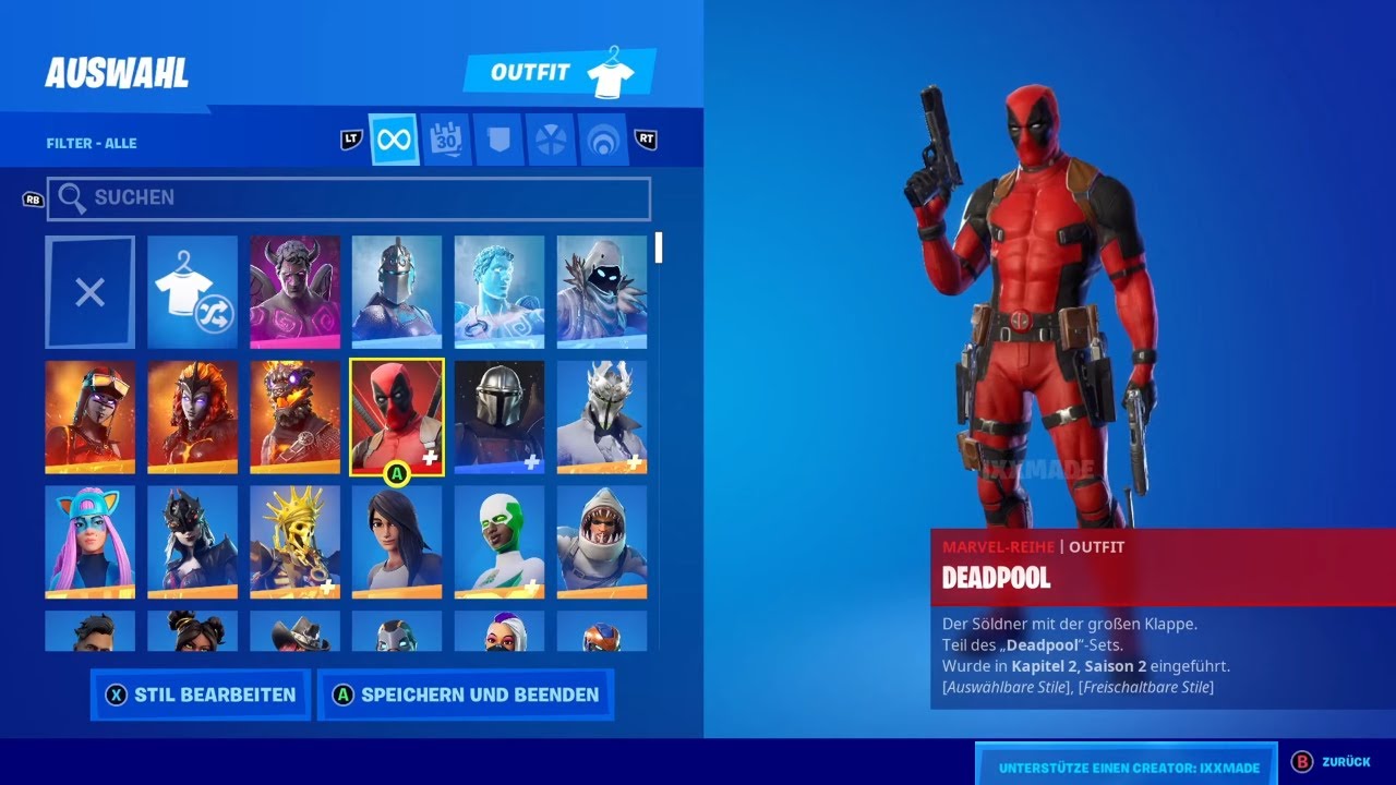 Deadpool | MARVEL-REIHE | OUTFIT | SKIN | FORTNITE | FNSIDE