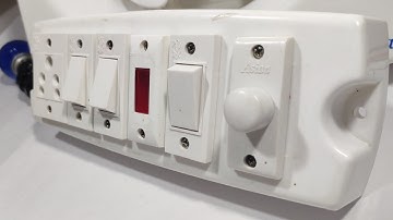 electric house wiring in board | 3 switch 1 socket 1 indicator and fan regulator connection