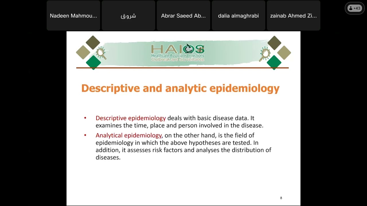 Principles of Epidemiology - Epidemiology of infectious diseases