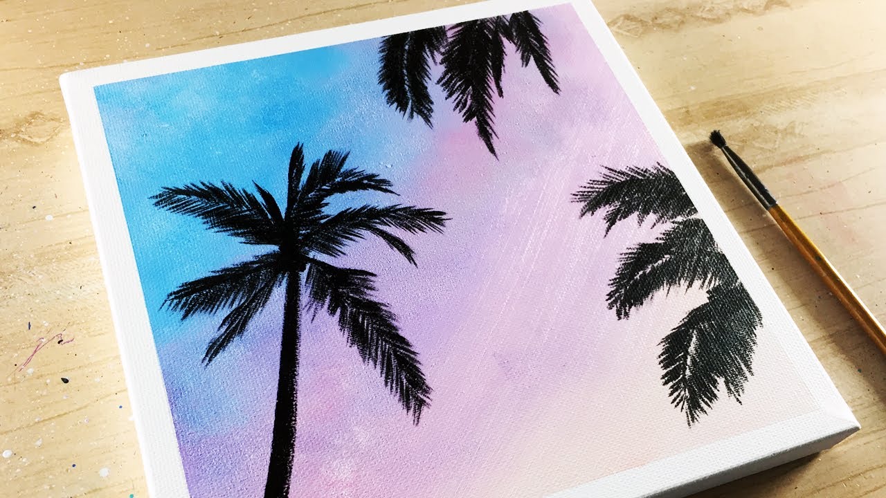 How To Draw Acrylic Paint Hawaii Sky 113 Youtube