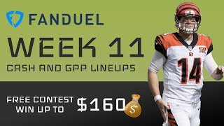 FanDuel Week 11 NFL DFS Picks: Cash \& GPP Lineups 2019 First Look