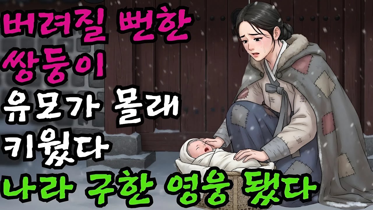 쌍둥이는 불길하다며 버려질 뻔한 아기를 몰래 업어다 키운 유모, 그 아이가 나라를 구한 영웅이 됨 | 야담 민담 전설 옛날이야기