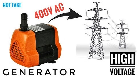 How to turn a water pump into high power Generator