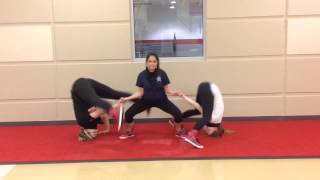One hand Headspring with base