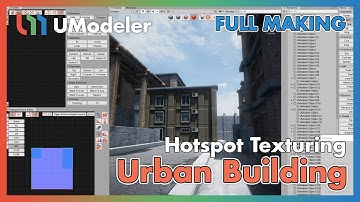 3D Modeling in Unity - Full Making video of Hotspot Texturiung an Urban Building
