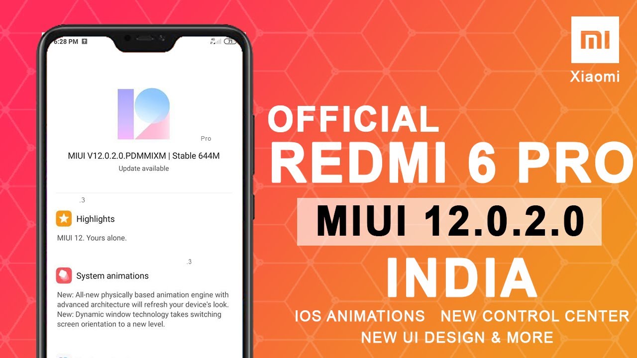 Миуи 12 Для Redmi 6