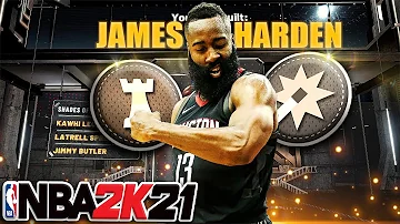 NBA 2K21 - JAMES HARDEN Playmaking Shot Creator Build 51 Badges / Dribble Tips & More