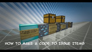 How to make a code to issue items On MineLand 1.8-1.16