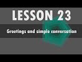 Lesson 23 Polish language - Greetings and simple conversation