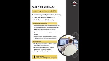 We’re #Hiring || Position: Chassis-System Architect (m/f/d)