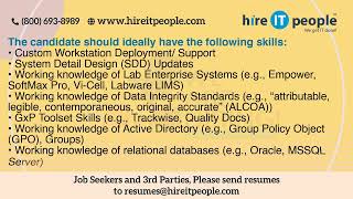 Life Sciences Jobs LIMS Jobs Novato CA Job ID 35962
