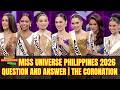 Miss Universe Philippines 2026 Question and Answer | THE CORONATION NIGHT