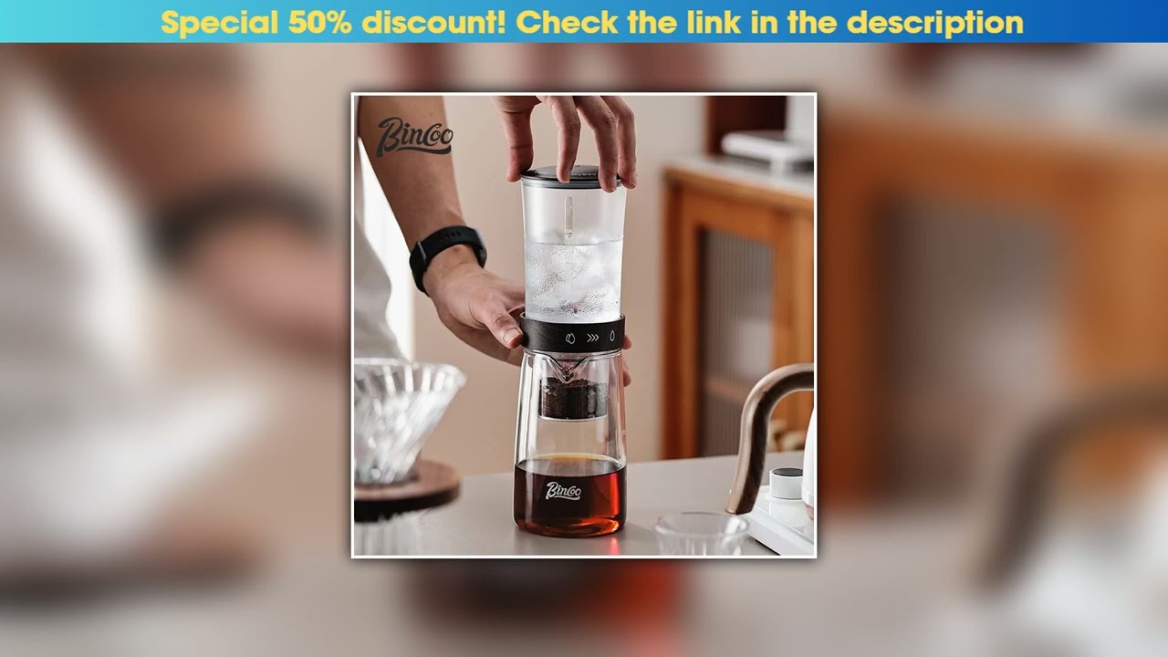 First Look Bincoo Transparent Glass Ice Drip Pot Drip Filter Concentrated Extraction Coffee Pot 450