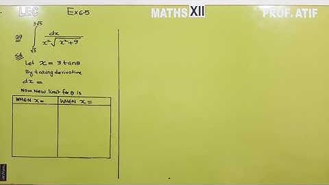 XII MATHS || EX 6•5 || LEC#09 || PROF. ATIF NAWAZ || MATHONICS