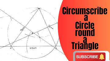 How to circumscribe a circle in a given triangle || technical drawing