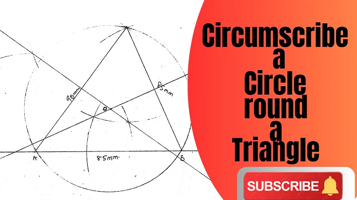 How to circumscribe a circle in a given triangle || technical drawing