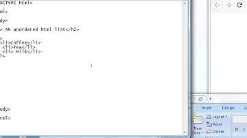 HTML List how to create a list in html with tags notepad in Telugu lesson: 15 (part-1)