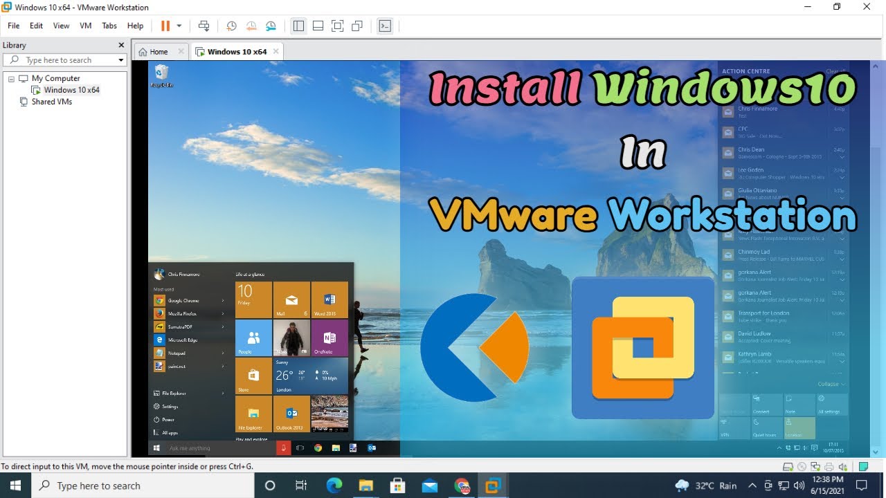 How To Install Windows 10 In VMware Workstation - YouTube